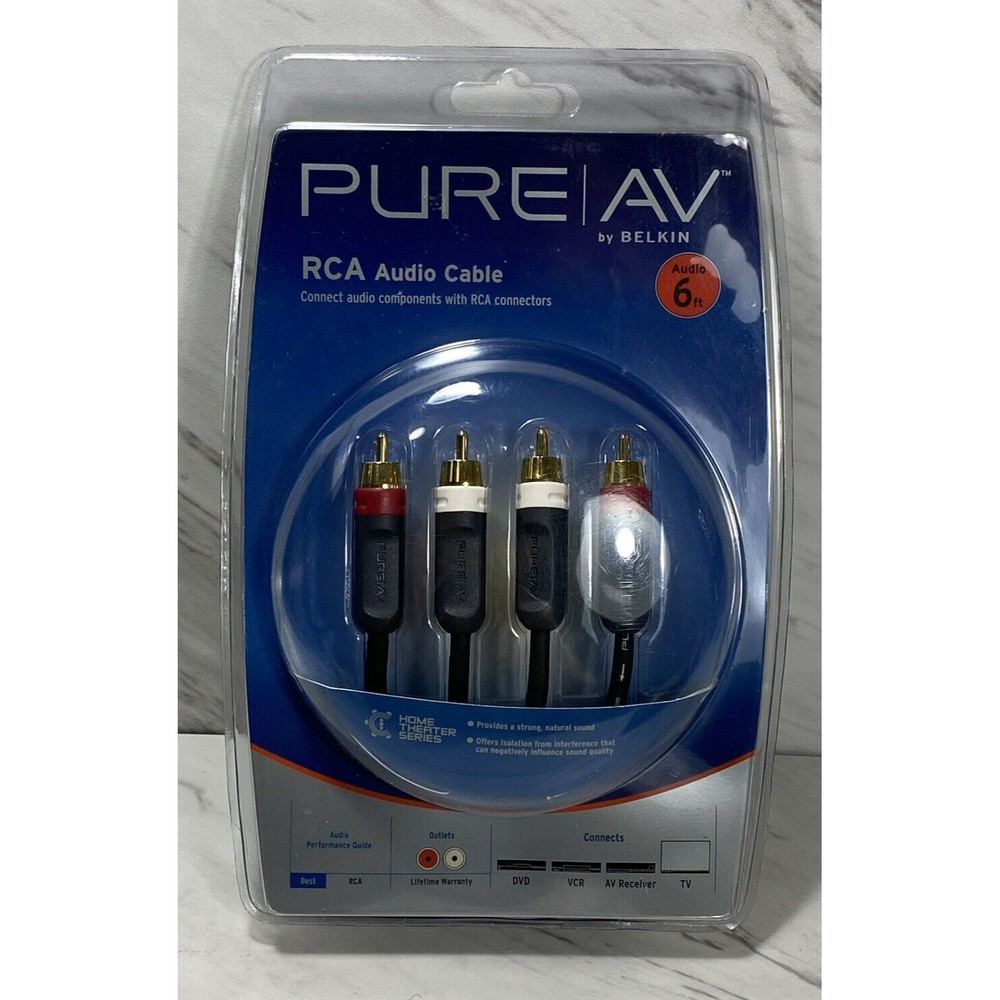 Pure AV by Belkin 6 ft RCA Audio Cable NEW